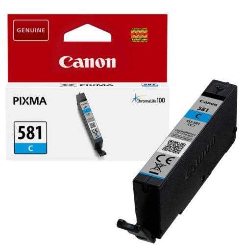 Canon CLI-581C - 5.6 ml - cyan - original - ink tank - for PIXMA TS6251, TS6350, TS6351, TS8251, TS8252, TS8350, TS8351, TS8352, TS9550, TS9551