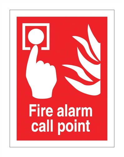 Best Value Stewart Superior Fire Alarm Call Point Self Adhesive Sign Ref FF073PVC