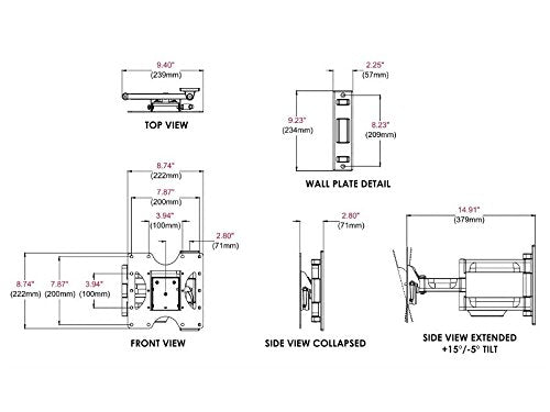 Best Value Peerless Industries Paramount Articulating Wall Mount for 22 to 40 inch LCD TV - Black