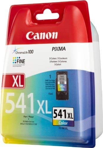 Canon CL-541XL - 5226B005 - 1 x Cyan,1 x Magenta,1 x Yellow - High Yield - Ink Cartridge - For PIXMA MG2250,MG3150,MG3250,MG3510,MG3550,MG4250,MX395,MX455,MX475,MX525,MX535