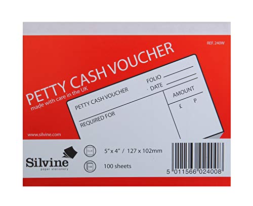 Best Value Silvine SV42400 5mm x 4 Petty Cash Pad - White