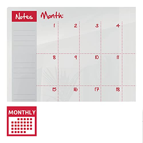 Sasco Acrylic Mini Whiteboard Monthly Planner with Pen | Desktop 450 x 450