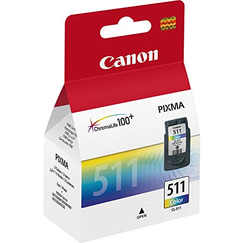 Canon CL-511 - 2972B001 - 1 x Cyan,1 x Magenta,1 x Yellow - Ink Cartridge - For PIXMA MP230,MP237,MP252,MP258,MP272,MP280,MP282,MP495,MP499,MX360,MX410,MX420