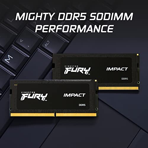 Kingston FURY Impact - DDR5 - kit - 64 GB: 2 x 32 GB - SO-DIMM 262-pin - 4800 MHz / PC5-38400 - CL38 - 1.1 V - unbuffered - on-die ECC