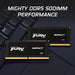 Kingston FURY Impact - DDR5 - kit - 16 GB: 2 x 8 GB - SO-DIMM 262-pin - 4800 MHz / PC5-38400 - CL38 - 1.1 V - unbuffered - on-die ECC