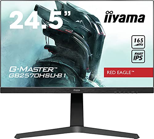 iiyama G-Master GB2570HSU-B1 24.5 " Fast (FLC) IPS LCD,165Hz, 0.5ms, FreeSync" Premium , HDR10, Full HD 1920x1080, 400 cd/m2 Brightness , 1 x HDMI, 1 x DisplayPort, 2 x USB, 2 x 2W Speakers, Height Adjustable Stand