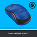 Logitech M220 Silent - Mouse - optical - 3 buttons - wireless - 2.4 GHz - USB wireless receiver - blue