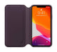 Apple Folio - Flip cover for mobile phone - leather - aubergine - for iPhone 11 Pro Max