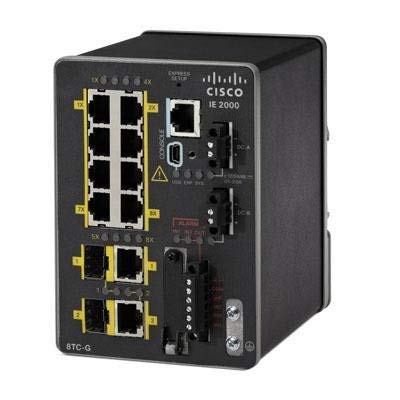 Cisco Industrial Ethernet 2000 Series - Switch - Managed - 8 x 10/100 + 2 x combo SFP - DIN rail mountable