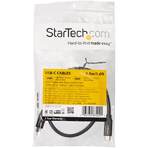 StarTech 0.5M USB Type C Cable 5A