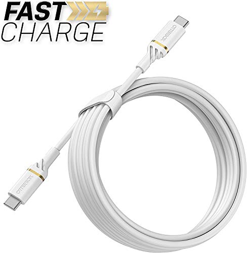 OtterBox Standard - USB cable - USB-C (M) to USB-C (M) - USB 2.0 - 3 A - 3 m - Power Delivery support - cloud dust white