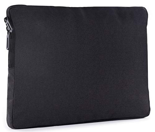 STM Gamechange 15 Inch Apple Macbook Pro Notebook Sleeve Case Black Smooth Design Lines Angled Exterior Front Pocket