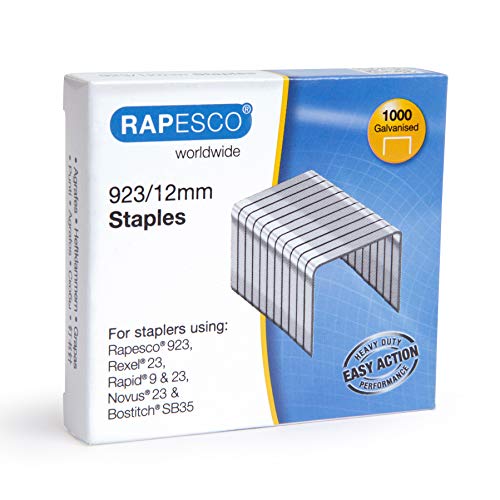 Best Value Rapesco 1238 12 mm Galvanised Staples