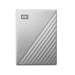 WD My Passport Ultra WDBFTM0040BSL - Hard drive - encrypted - 4 TB - external (portable) - USB 3.0 (USB-C connector) - 256-bit AES - silver