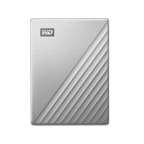 WD My Passport Ultra WDBC3C0020BSL - Hard drive - encrypted - 2 TB - external (portable) - USB 3.0 (USB-C connector) - 256-bit AES - silver