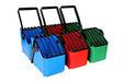 LocknCharge LNC10019 5 Slot 13 Inch Large Plastic Device Basket Set of 6 2 x Green 2 x Blue 2 x Red