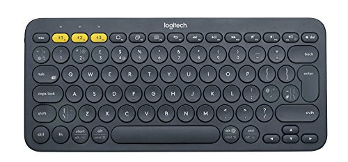 Logitech K380 Multi-Device Bluetooth Keyboard - Keyboard - Bluetooth - Nordic - black