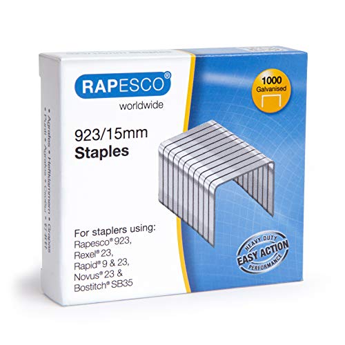 Best Value Rapesco 1239 Staples - 923 15 mm [Box 1000]