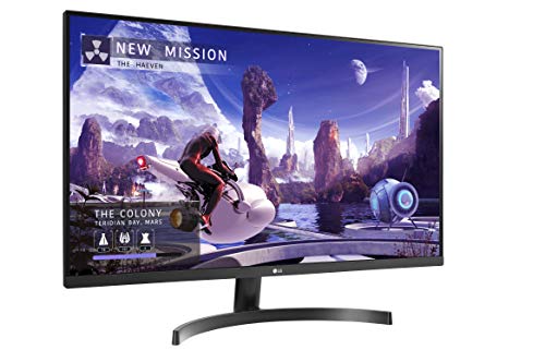 LG 32QN600 - LED monitor - 32" (31.5" viewable) - 2560 x 1440 QHD - IPS - 350 cd/m - 1000:1 - HDR10 - 5 ms - 2xHDMI, DisplayPort - black texture