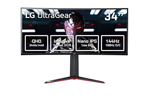 LG 34GN850 34 Inch 3440 x 1440 Pixels Ultra Wide Quad HD Resolution HDMI DisplayPort USB LED Gaming Monitor