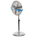 Best Value Igenix DF1660 Pedestal Fan, 16 Inch, 3 Speed, Quiet Operation, Oscillating, Adjustable Height, Cooling Fan, Retro Chrome Design, Ideal for Home and Office, Chrome