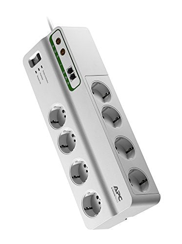 APC SurgeArrest Performance - Surge protector - AC 230 V - 2300 Watt - output connectors: 8 - Italy - white