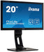 Iiyama Prolite B2083HSD-B1 19.5" Wide LED LCD Black, Height Adjustable, TN, 5ms, 1 x VGA, 1 x DVI-D, Pivot, Swivel, Tilt, Speakers