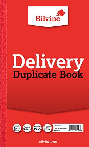 Best Value Silvine Duplicate Delivery Book - Numbered 1-100 with index sheet (210 x 127mm)