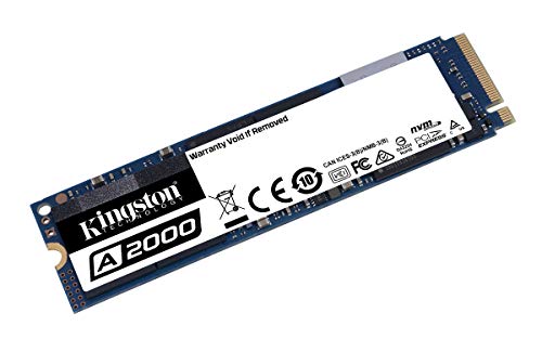 Kingston A2000 - Solid state drive - encrypted - 500 GB - internal - M.2 2280 - PCI Express 3.0 x4 (NVMe) - 256-bit AES