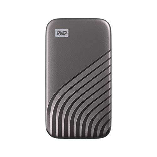 WD My Passport SSD WDBAGF5000AGY - Solid state drive - encrypted - 500 GB - external (portable) - USB 3.2 Gen 2 (USB-C connector) - 256-bit AES - space grey