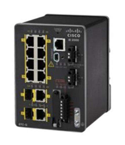 Cisco Industrial Ethernet 2000 Series - Switch - Managed - 8 x 10/100 + 2 x combo Gigabit SFP - DIN rail mountable