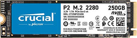 Crucial P2 - Solid state drive - 250 GB - internal - M.2 2280 - PCI Express 3.0 x4 (NVMe) -