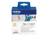 Brother DK-11207 - Black on white - 100) CD/DVD labels - for Brother QL-1050, 1060, 500, 550, 560, 570, 580, 600, 650, 700, 710, 720, 820