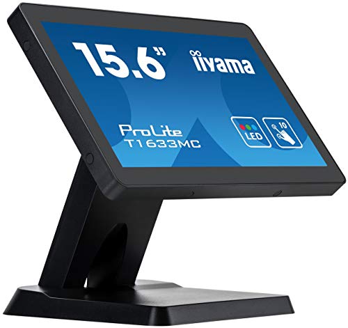 iiyama ProLite T1633MC-B1 - LED monitor - 15.6" - touchscreen - 1366 x 768 @ 60 Hz - TN - 300 cd/m - 500:1 - 8 ms - HDMI, VGA, DisplayPort - black, matte