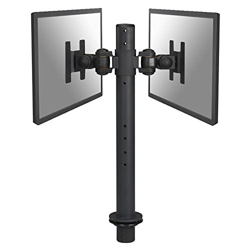 NewStar Tilt/Turn/Rotate Dual Desk Mount (grommet) for two 10-27" Monitor Screens BACK TO BACK, Height Adjustable - Black - Desk mount for 2 LCD displays - black - screen size: 10"-30"