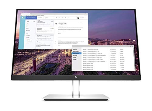 HP E23 G4 - E-Series - LED monitor - 23" (23" viewable) - 1920 x 1080 Full HD (1080p) @ 60 Hz - IPS - 250 cd/m - 1000:1 - 5 ms - HDMI, VGA, DisplayPort - black, silver