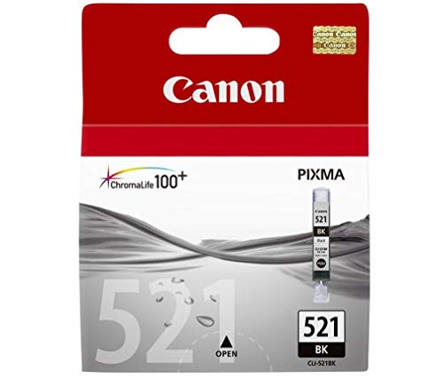 Canon CLI-521 BK - 2933B001 - 1 x Photo Black - Ink tank - For PIXMA iP3600,iP4700,MP540,MP550,MP560,MP620,MP630,MP640,MP980,MP990,MX860,MX870