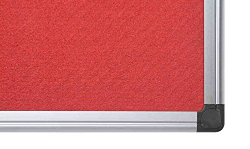 Best Value Bi-Office Notice Board Maya, Red Felt, Aluminium Frame, 240 x 120 cm