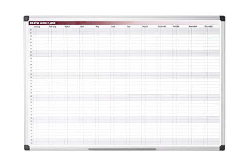 Best Value Bi-Office 52-Week Annual Planner, Magnetic, 90 x 60 cm