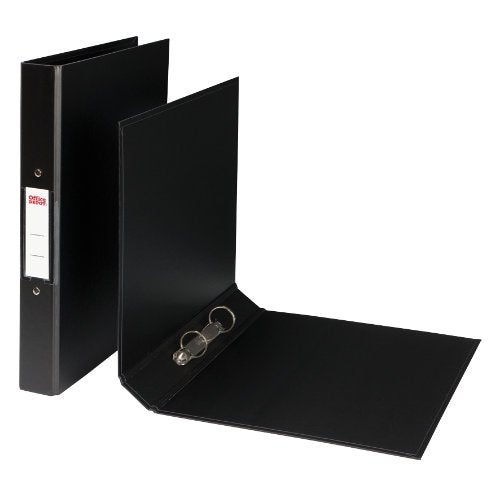 Best Value 2 Ring A4 Polypropylene Ring Binders Black - Single