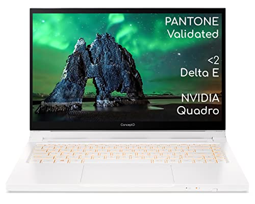 Acer ConceptD CC314 72P Hybrid 2in1 14 Inch Notebook 10th gen Intel Core i7 10750H 16GB DDR4SDRAM 1000 GB SSD NVIDIA Quadro T1000 Windows 10 Pro White