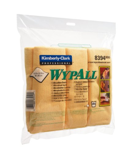 Best Value WypAll, 8394, Microfibre Cloths, Yellow, 1 Carry Pack x 6 Cloths