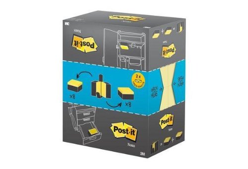 Best Value Post-it Note Value Display Pack Dispenser with Pads 76x127mm Yellow Ref 655Y-16VP - Pack 16