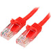 StarTech 1 m Cat5e Snagless RJ45 UTP Patch Cable - Red