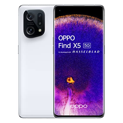 OPPO Find X5 6.55 Inch 5G Dual SIM Android 12 Qualcomm Snapdragon 888 8GB 256GB 4800 mAh White Smartphone