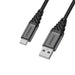 OtterBox Premium - USB cable - USB-C (M) to USB (M) - USB 2.0 - 3 A - 1 m - dark ash black