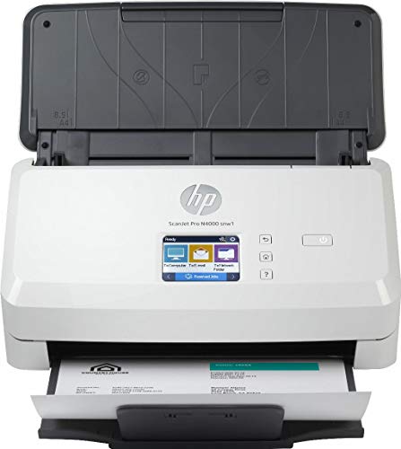 HP Scanjet Pro N4000 snw1 Sheet-feed - Document scanner - CMOS / CIS - Duplex - 216 x 3100 mm - 600 dpi x 600 dpi - up to 40 ppm (mono) - ADF (50 sheets) - up to 4000 scans per day - USB 3.0, LAN, Wi-Fi(n)