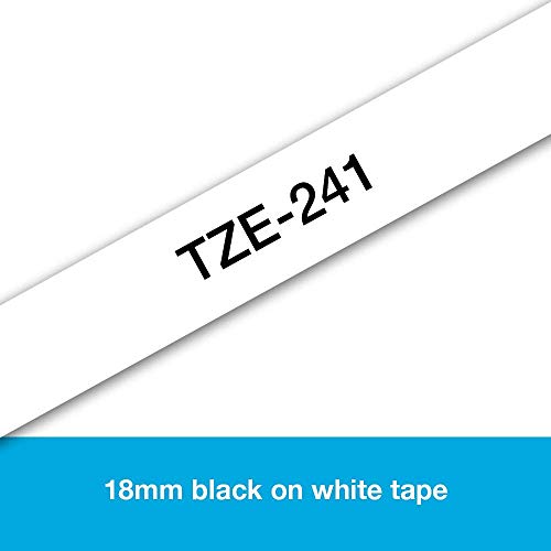 Brother TZe-241 - Standard adhesive - black on white - Roll (1.8 cm x 8 m) 1 roll(s) laminated tape - for Brother PT-D600, P-Touch PT-1880, D450, E550, E800, P900, P950, P-Touch Cube Plus PT-P710