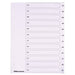 Best Value Polypropylene punched Divider A4 Jan - Dec White