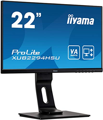 iiyama ProLite XUB2294HSU-B1 - LED monitor - 22" (21.5" viewable) - 1920 x 1080 Full HD (1080p) @ 75 Hz - VA - 250 cd/m - 3000:1 - 4 ms - HDMI, VGA, DisplayPort - speakers - matte black